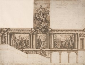 Design para paredes de teto e escadaria de James Thornhill
